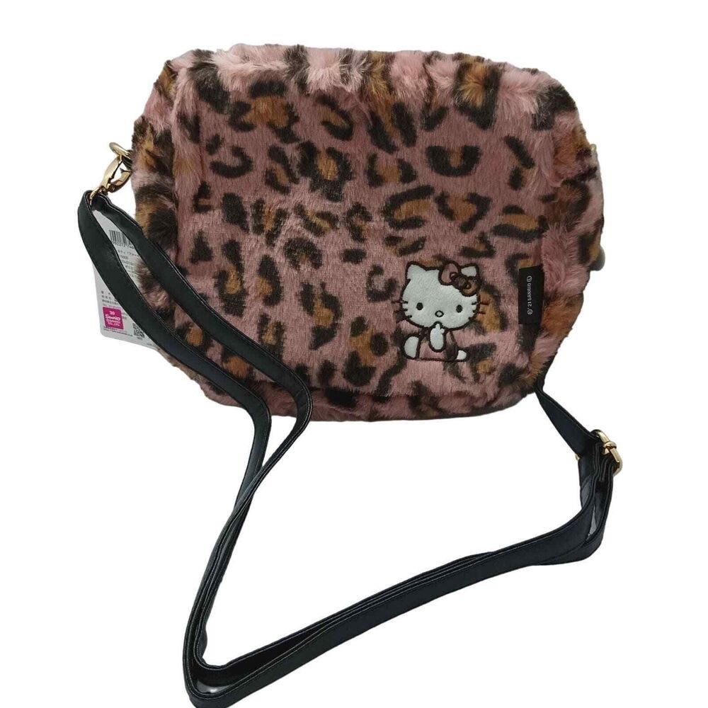 Hello kitty Sanrio Faux fur animal print shoulder bag - Picture 6 of 11